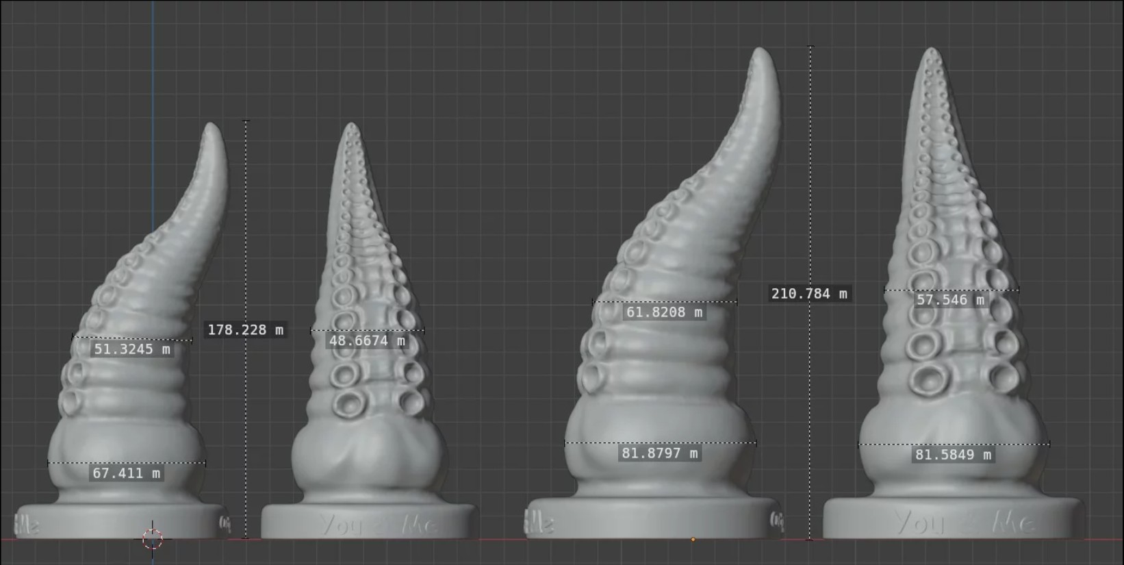 Gode tentacule octopus size chart
