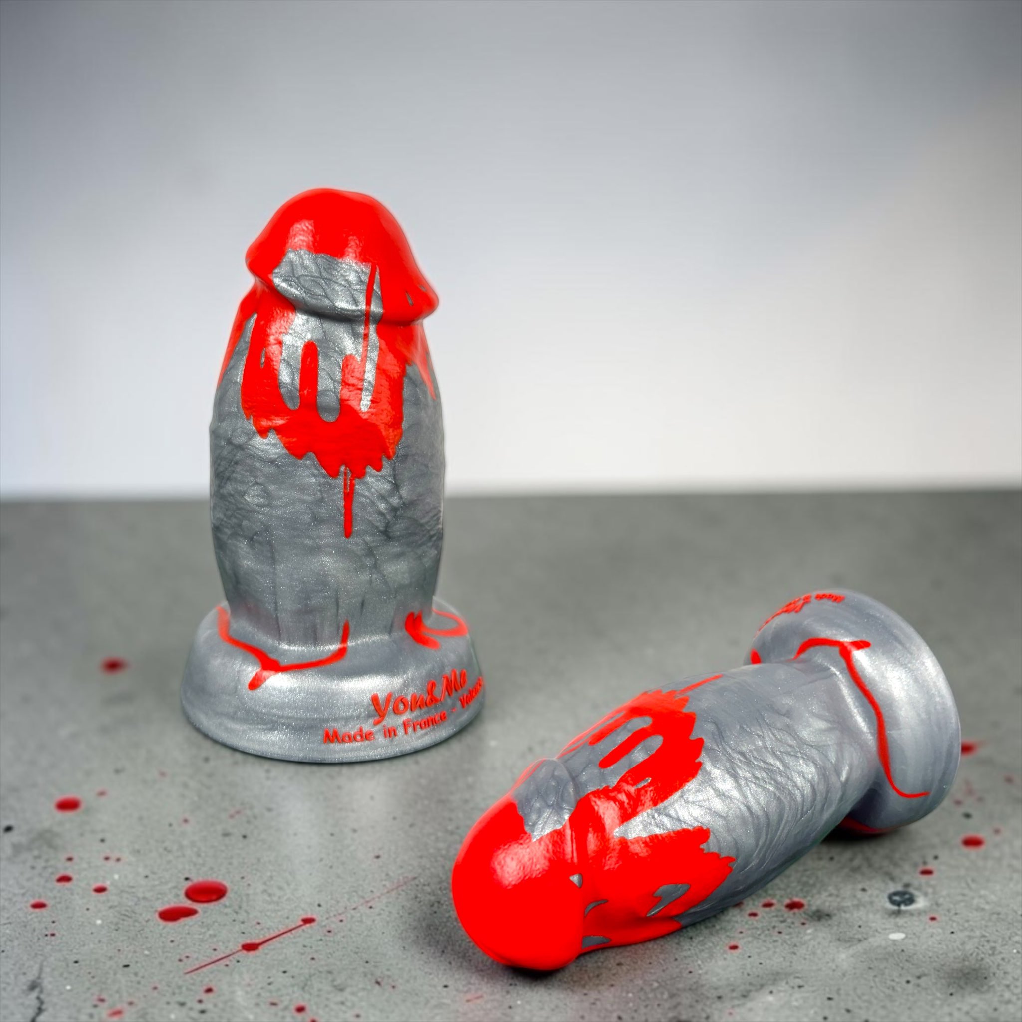 Gode silicone court et large