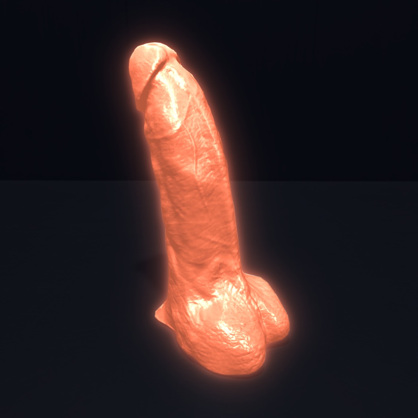 Gode Les Drômois en silicone phosphorescent, lueur corail dans le noir