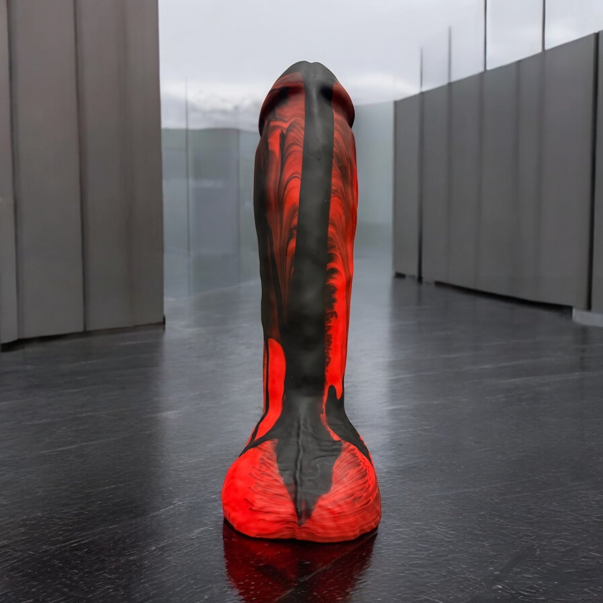 Gode Ardéchois en silicone bi-ton rouge et noir – You & Me FrenchToys