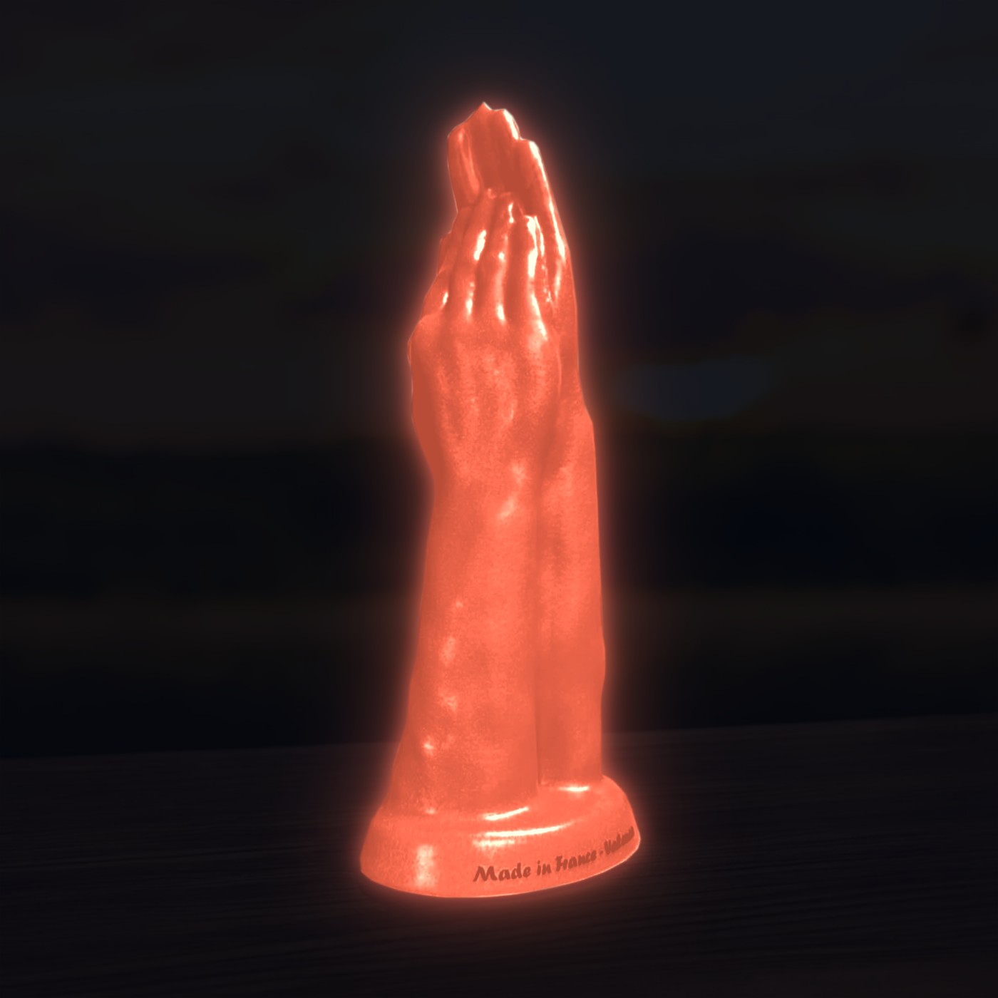 Le Double Fist – gode phosphorescent corail de nuit