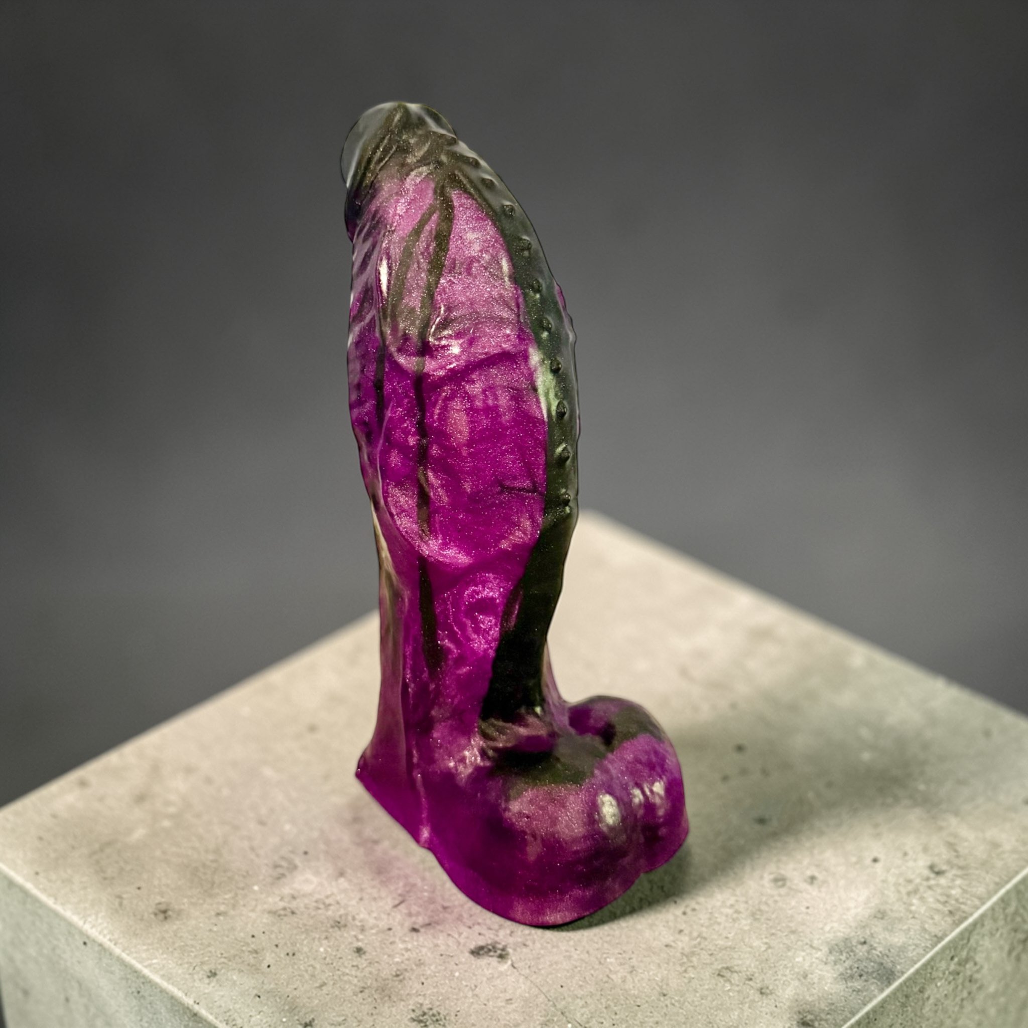 Gode Frankenstein en silicone violet et noir métallisé – You & Me FrenchToys