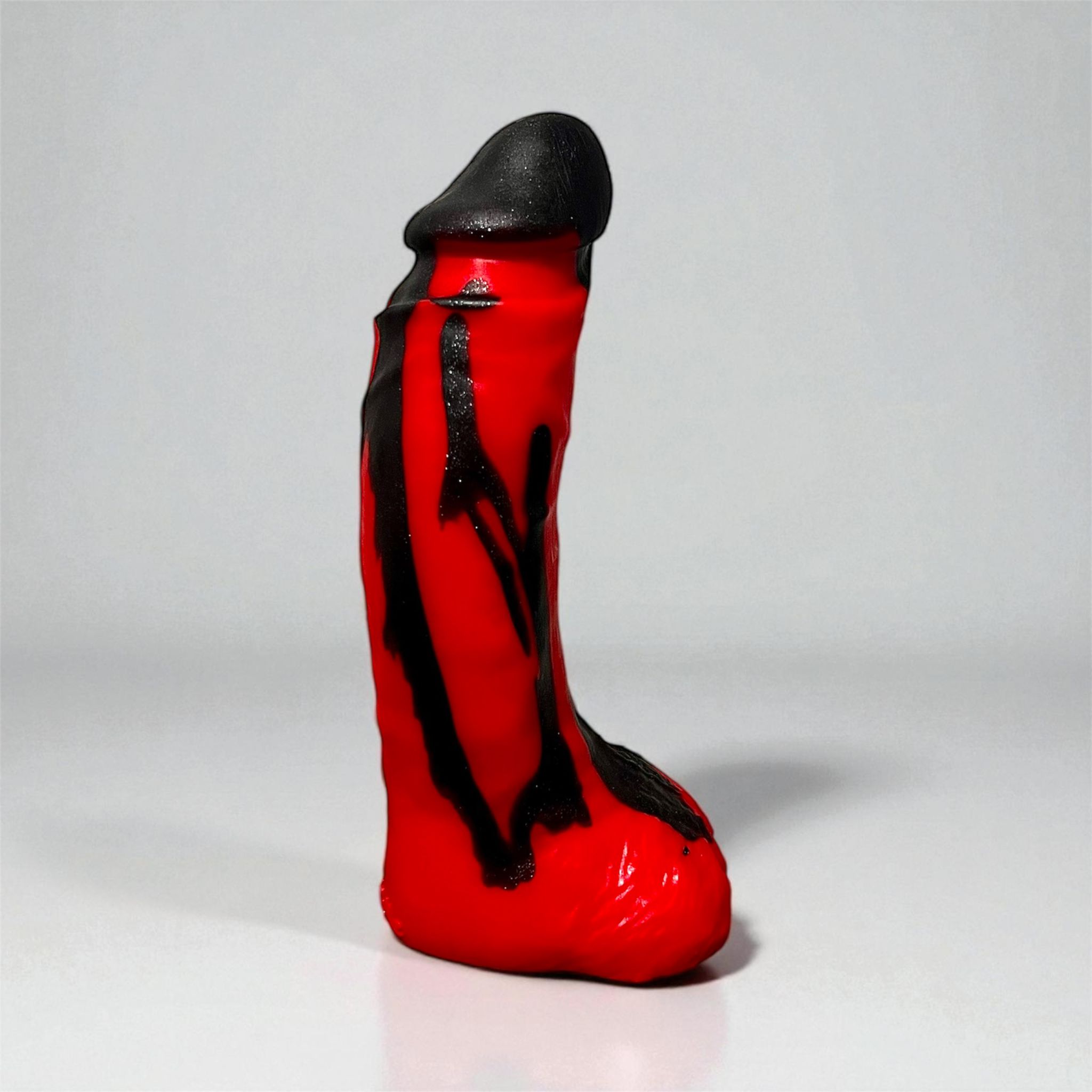 Gode Kamoulox en silicone bi-ton rouge et noir – You & Me FrenchToys
