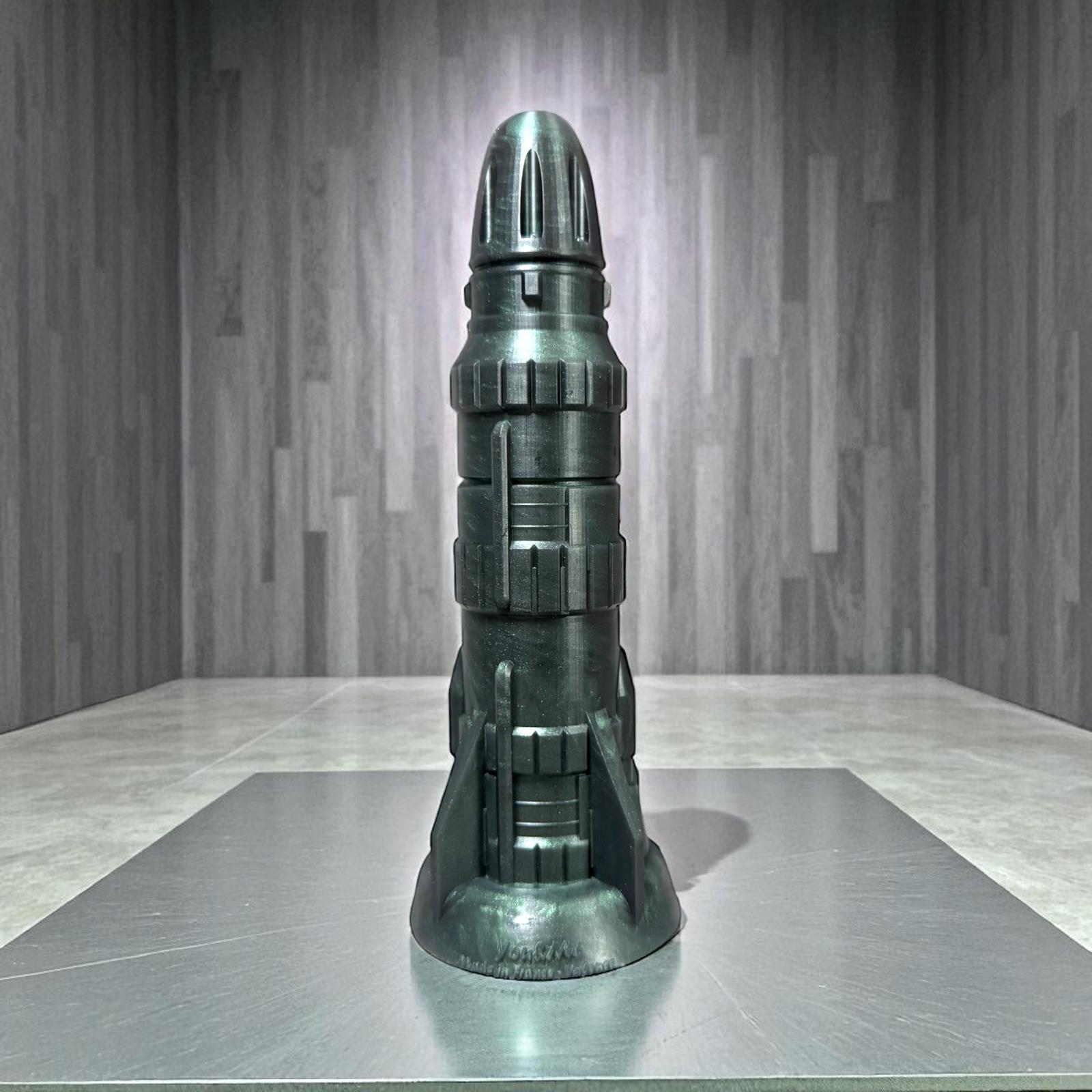 Gode Missile en silicone gris métallisé – You & Me FrenchToys