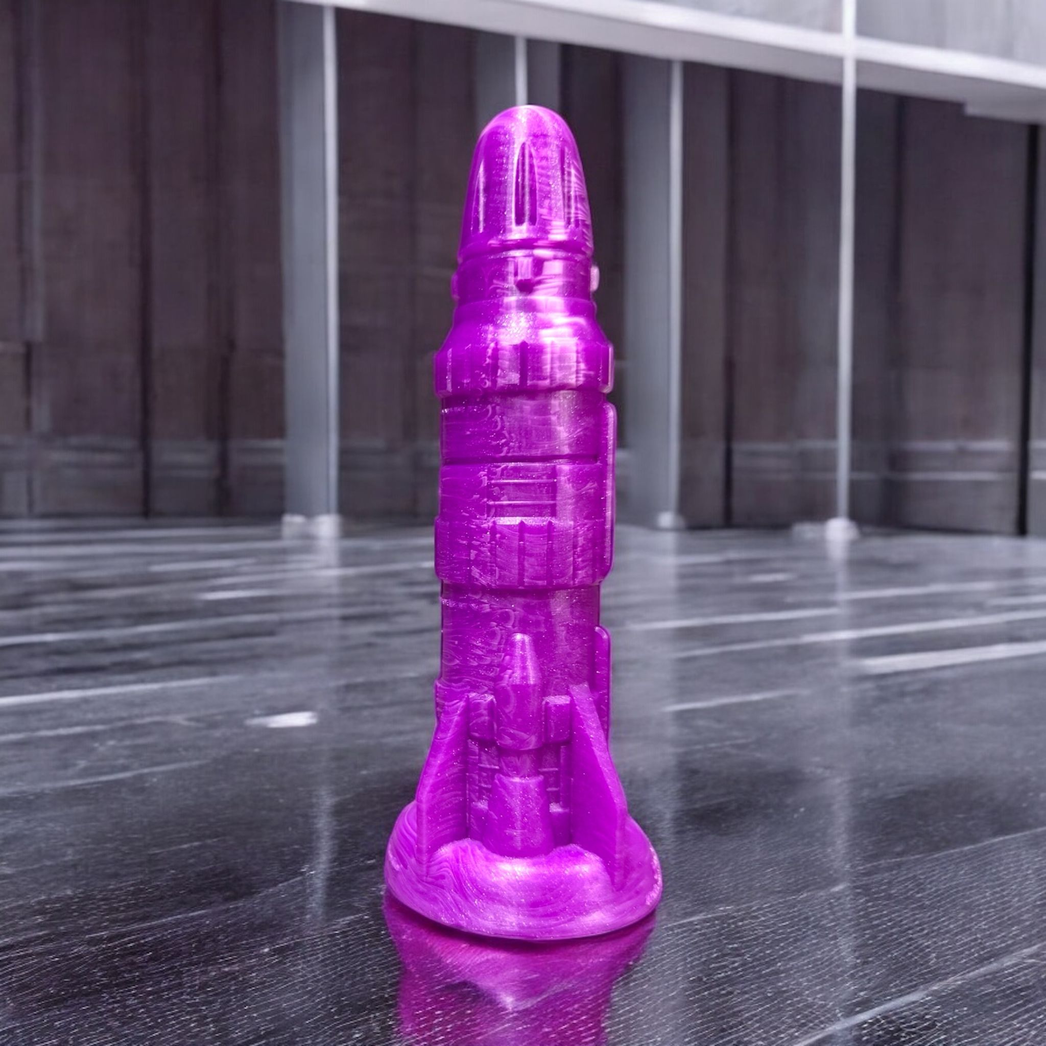 Gode Missile en silicone violet pailleté – You & Me FrenchToys