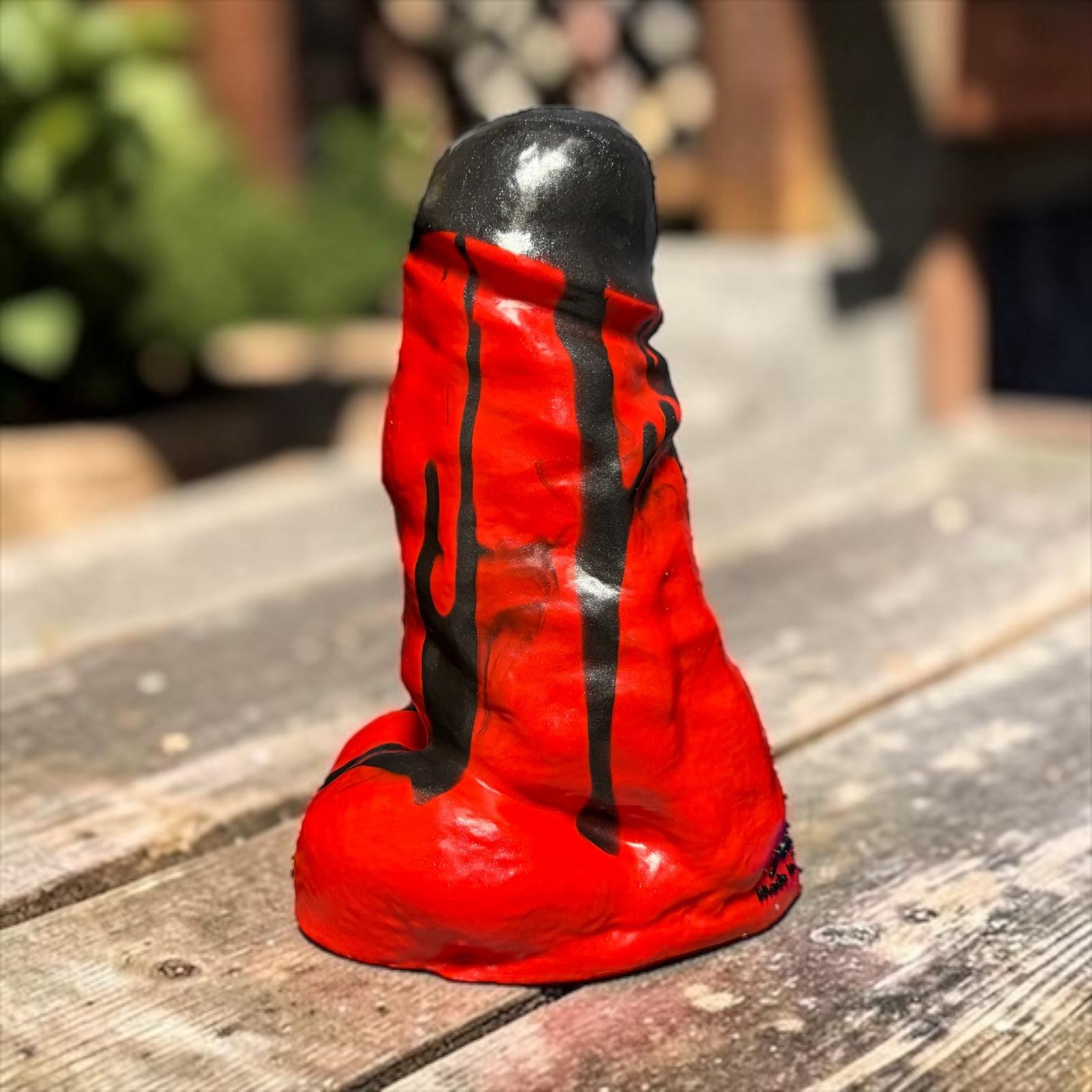 Gode Ogre des Marais en silicone bi-ton rouge et noir – You & Me FrenchToys