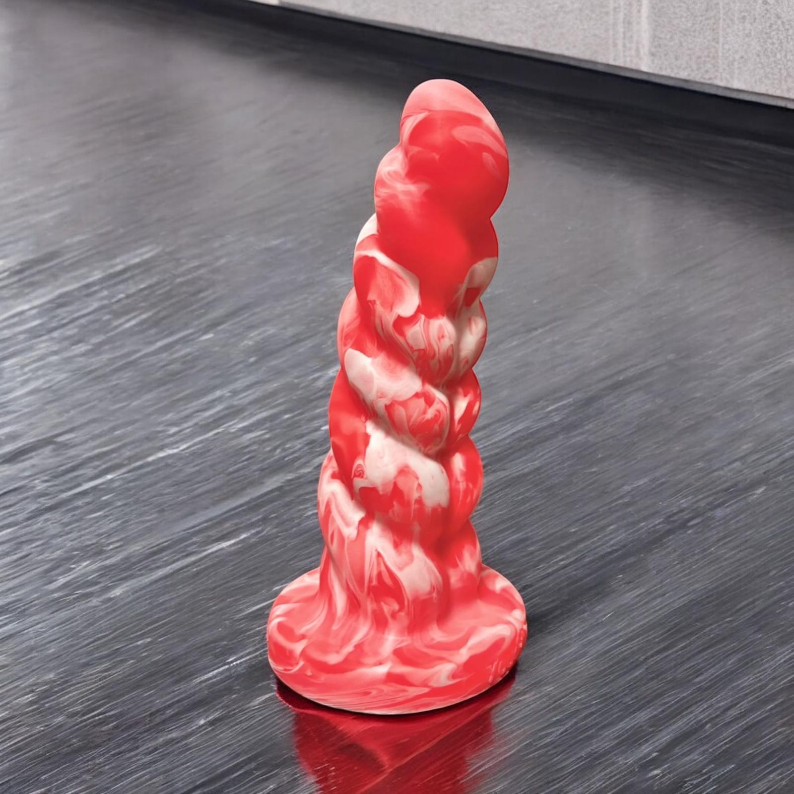 Plug Gelato en silicone marbré rouge et rose – You & Me FrenchToys
