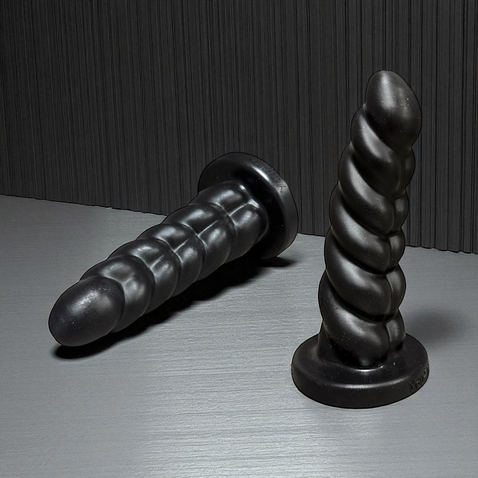 Plug Gelato en silicone noir, deux vues – You & Me FrenchToys