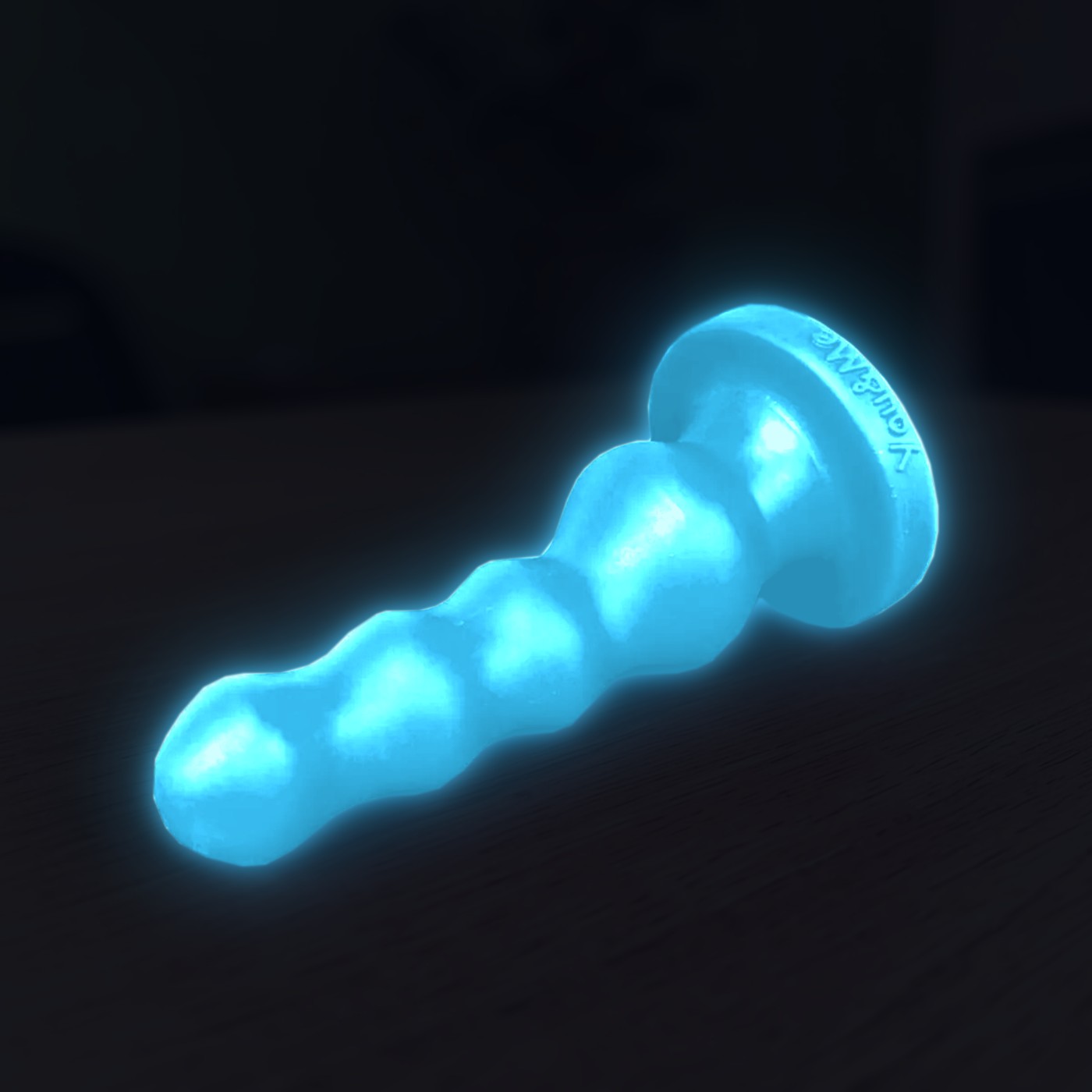 Le King Balls – plug phosphorescent bleu de nuit
