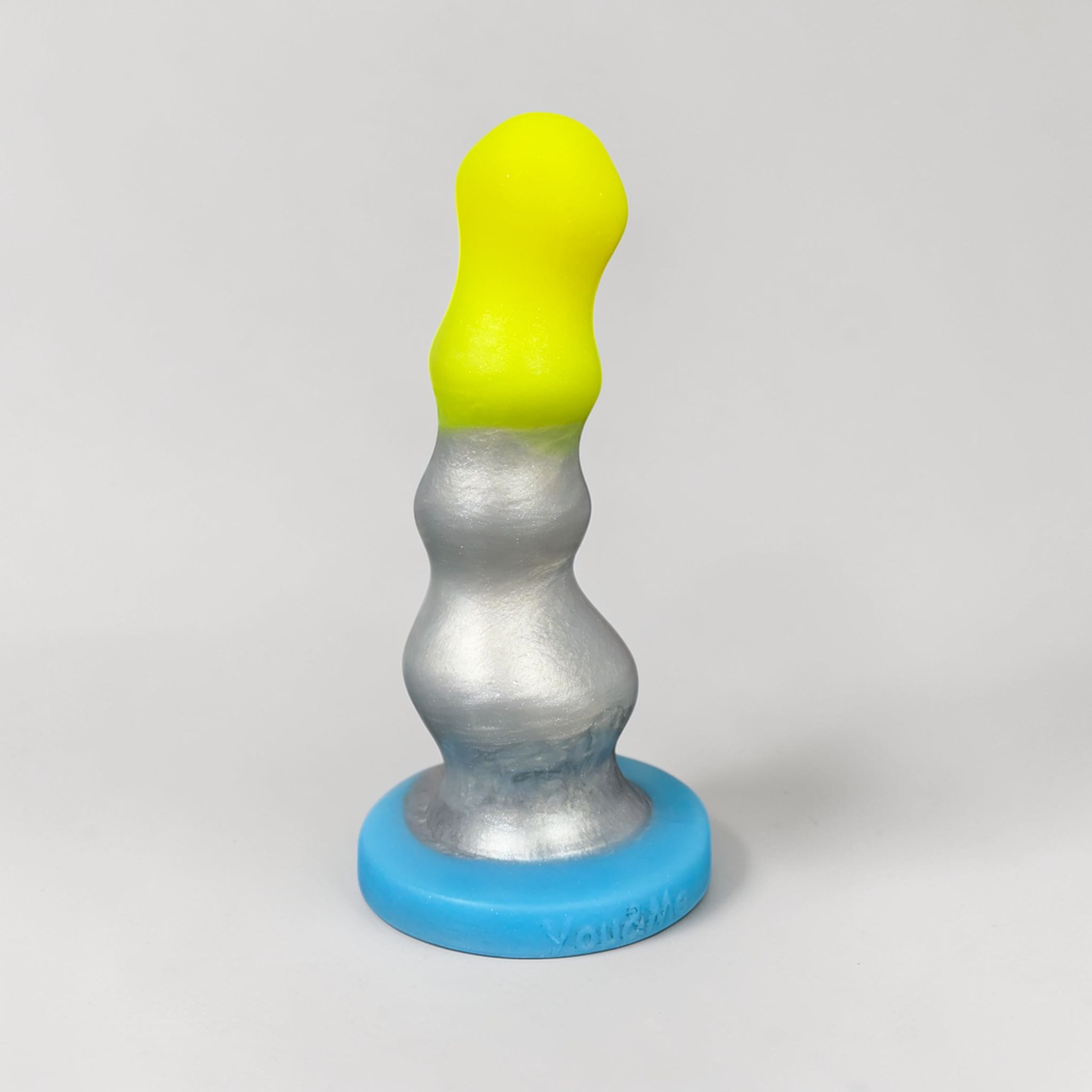 Plug King Balls en silicone jaune, argent et bleu – You & Me FrenchToys